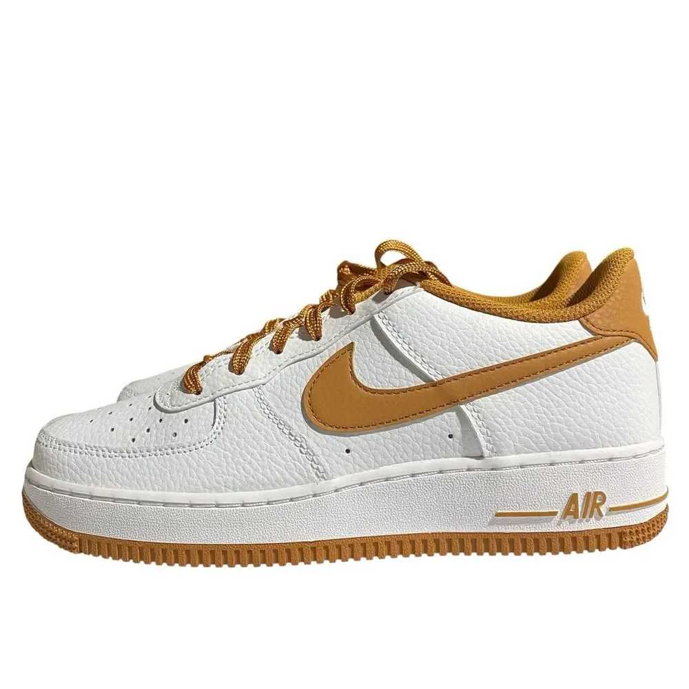 Nike Sneakers Boys 6.5Y Pecan Brown‎ Air Force 1 BG Streetwear White FJ0706 100
